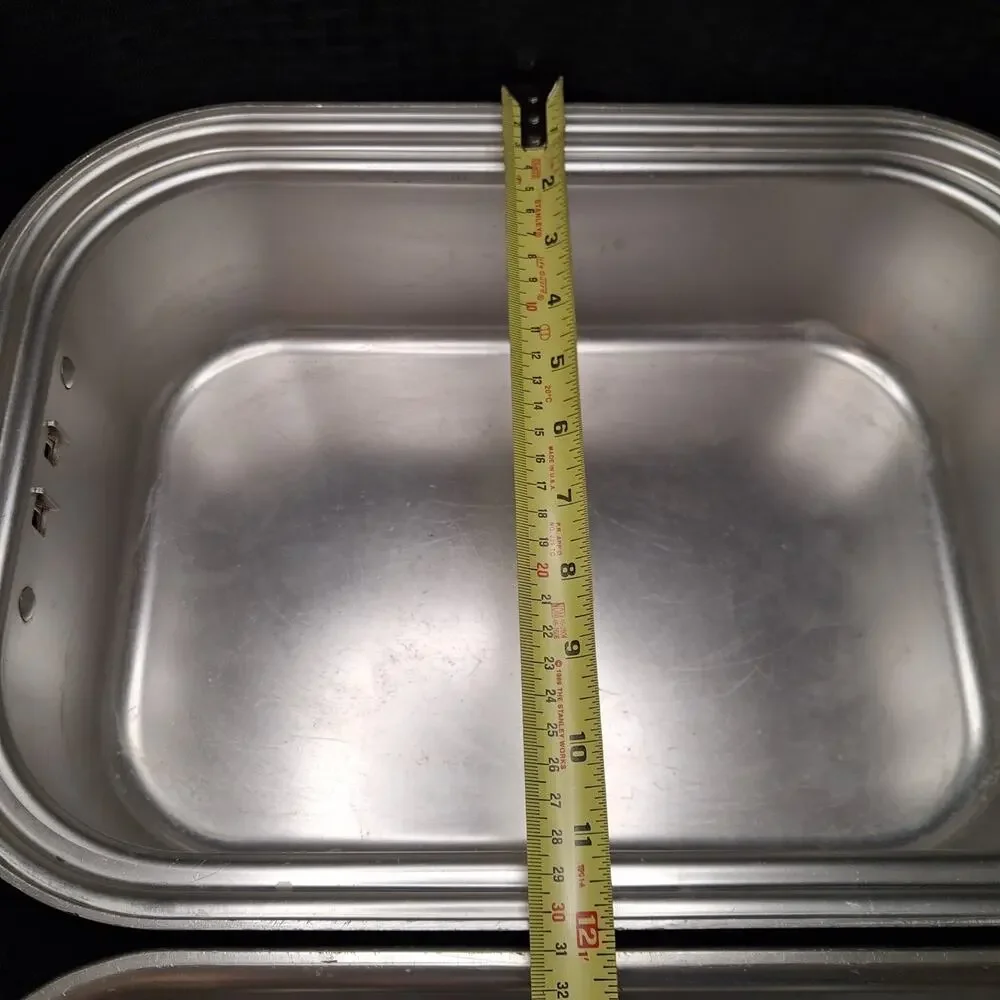 Vintage Wear Ever Aluminum Roaster Pan 825 And Vented Cover 818 Set